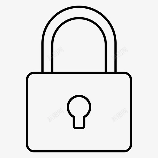 锁挂锁私人图标svg_新图网 https://ixintu.com 保护 安全 挂锁 私人 购物和零售线路图标2019 锁