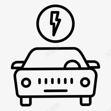 电动汽车电动车图标图标
