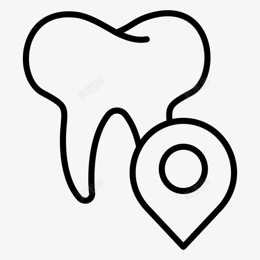 地图牙齿牙医图标svg_新图网 https://ixintu.com 地图 牙医 牙齿