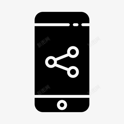 共享移动应用程序16字形图标svg_新图网 https://ixintu.com 共享 字形 应用程序 移动