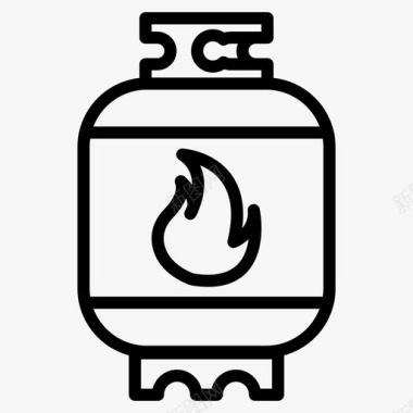 天然气钢瓶液化石油气天然气图标图标
