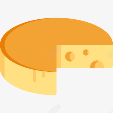 奶酪荷兰奶酪10扁平图标图标