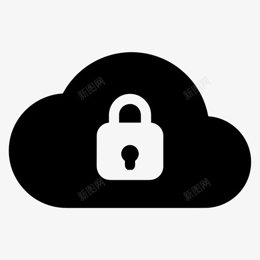 云锁挂锁保护图标svg_新图网 https://ixintu.com 云锁 保护 安全 挂锁 服务器