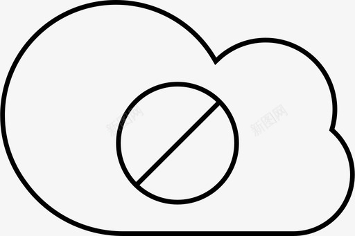 禁止云拒绝访问拒绝云图标图标