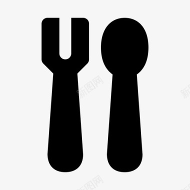 餐具餐叉餐匙图标图标