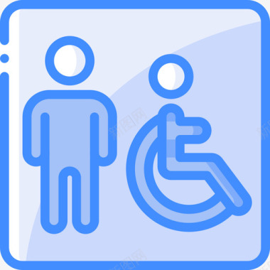 卫生间无障碍5蓝色图标图标