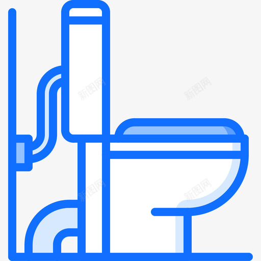 卫生间水管工14蓝色图标svg_新图网 https://ixintu.com 卫生间 水管工14 蓝色