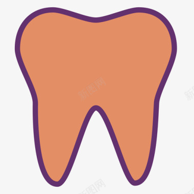 牙齿保健13线性颜色图标图标