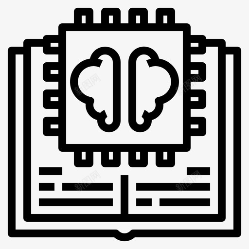 大脑书籍学习图标svg_新图网 https://ixintu.com 书籍 处理器 大数 大脑 学习 数据 阅读