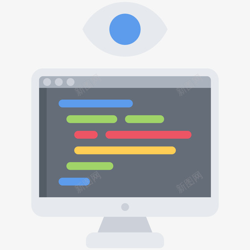 监控显影剂6扁平图标svg_新图网 https://ixintu.com 扁平 显影剂 监控
