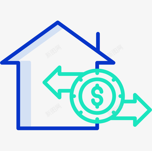 投资房地产176轮廓颜色图标svg_新图网 https://ixintu.com 房地产 投资 轮廓 颜色