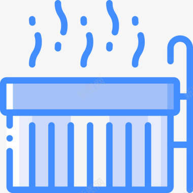 热水浴缸便利设施5蓝色图标图标