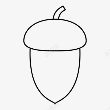 坚果橡子食物图标图标