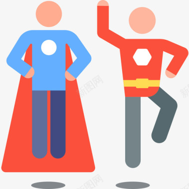 超级英雄超级英雄12彩色图标图标