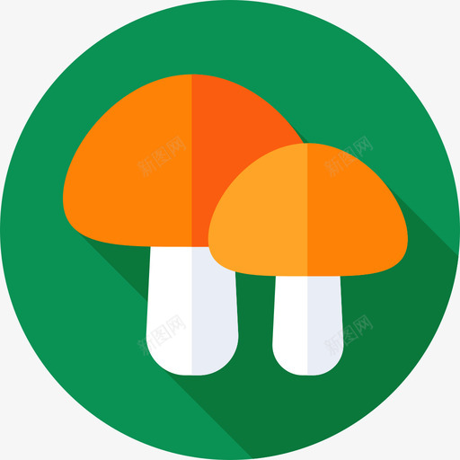 蘑菇丛林10平坦图标svg_新图网 https://ixintu.com 丛林 平坦 蘑菇