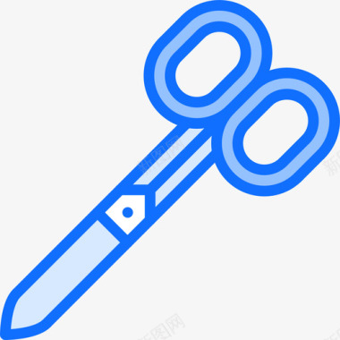 剪刀63号工具蓝色图标图标