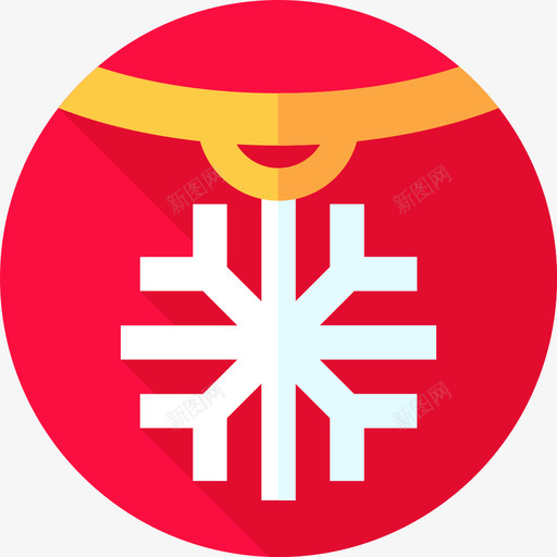 雪花圣诞城7平坦图标svg_新图网 https://ixintu.com 圣诞 平坦 雪花