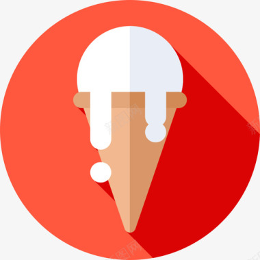 冰淇淋热带37扁平图标图标