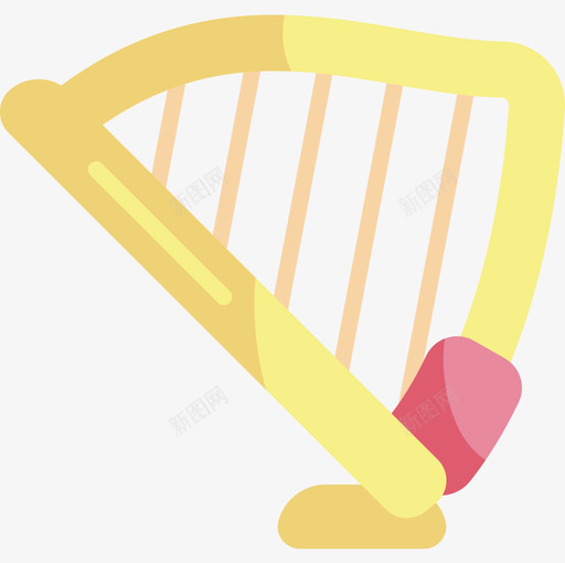 竖琴音乐116平调图标svg_新图网 https://ixintu.com 平调 竖琴 音乐