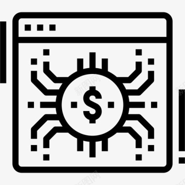 网页数字货币1线性图标图标