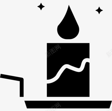 蜡烛万圣节127填充图标图标