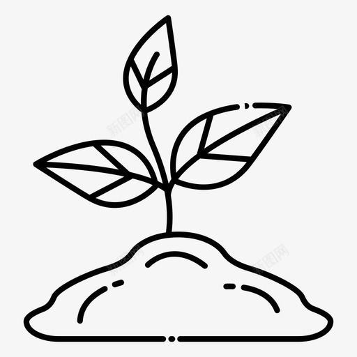 萌芽生态植物图标svg_新图网 https://ixintu.com 植物 生态 种植 花园 萌芽