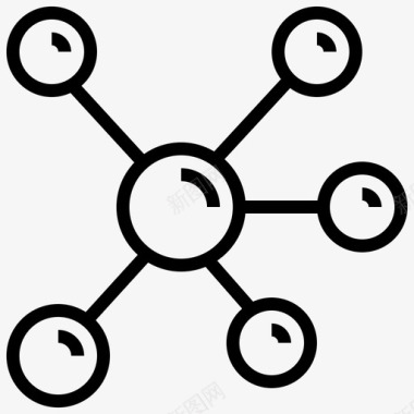 原子核元素4线状图标图标
