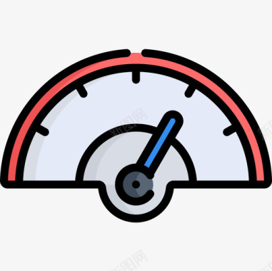 车速表车速表时间3线性颜色图标图标