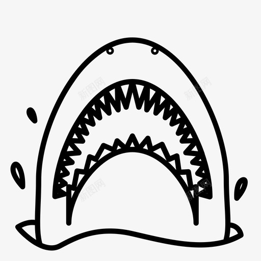 大白鲨鱼海图标svg_新图网 https://ixintu.com 冲浪 大白 婚礼 宾客 鲨鱼