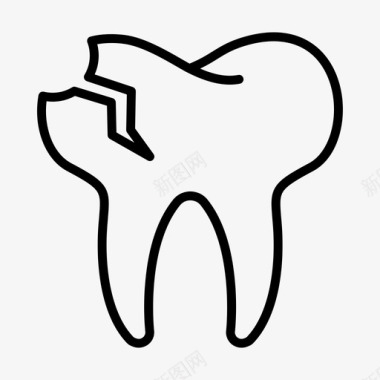 坏了牙齿牙医图标图标