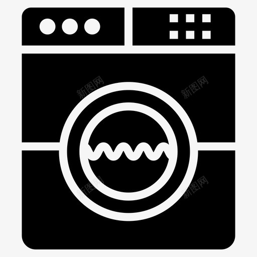洗衣机自动洗衣机洗布机图标svg_新图网 https://ixintu.com 字形 工具 成套 技术 技术工 机器 洗布机 洗衣机 电器 自动