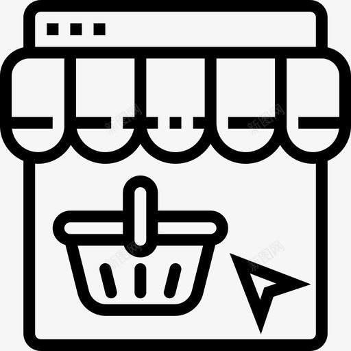 网上购物电子商务109线性图标svg_新图网 https://ixintu.com 电子商务 线性 网上购物