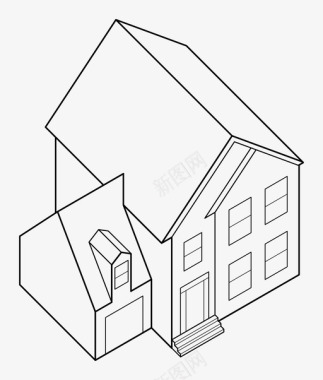 小屋住宅家庭图标图标