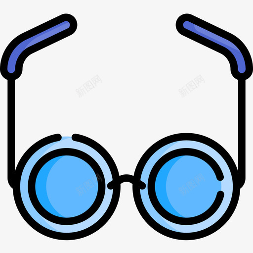 眼镜书呆子35线性颜色图标svg_新图网 https://ixintu.com 书呆子 眼镜 线性 颜色