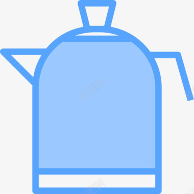 水壶咖啡56蓝色图标图标