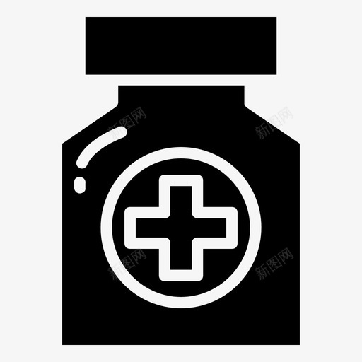 药剂瓶子治疗图标svg_新图网 https://ixintu.com 健康 单位 恢复 治疗 瓶子 药剂 药物