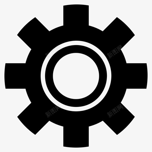 齿轮应用机器图标svg_新图网 https://ixintu.com 应用 机器 维修 维护 设置 齿轮