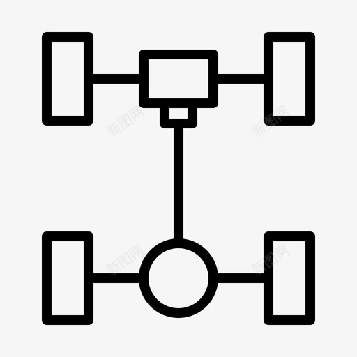 车轴车辆维修32轮廓图标svg_新图网 https://ixintu.com 维修 车轴 车辆 轮廓