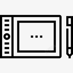 教练电子图板绘图板电子38线性图标高清图片