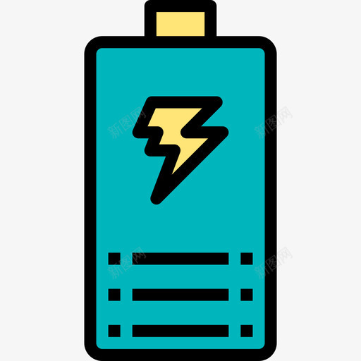 电池电能6线颜色图标svg_新图网 https://ixintu.com 电池 电能6 线颜色