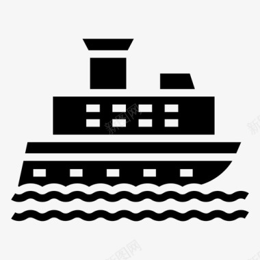 海船运输海运船运输货船图标图标