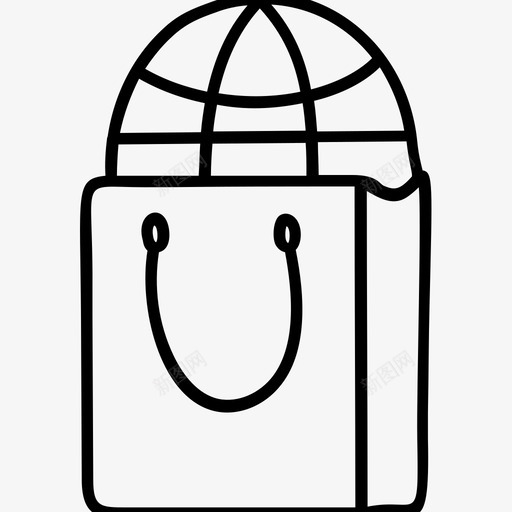 全球购物袋送货电子商务图标svg_新图网 https://ixintu.com 全球 图标 在线购物 电子商务 购物 购物袋 送货