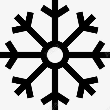 雪花冬季运动3直线型图标图标