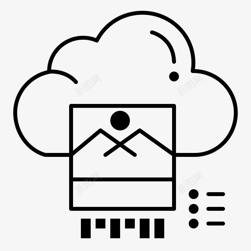 照片云文件图标svg_新图网 https://ixintu.com jpg 云计算 在线 技术 文件 照片