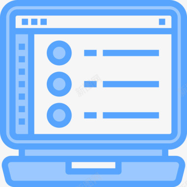 网站笔记本电脑浏览器5蓝色图标图标
