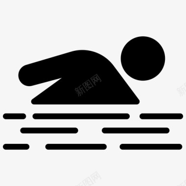 人水上游泳奥林匹克运动会奥运会游泳图标图标