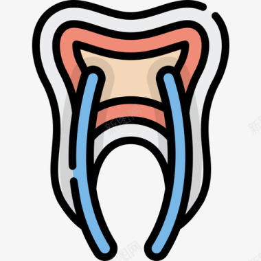 牙齿牙医30线形颜色图标图标