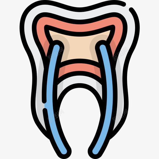 牙齿牙医30线形颜色图标svg_新图网 https://ixintu.com 牙医 牙齿 线形 颜色