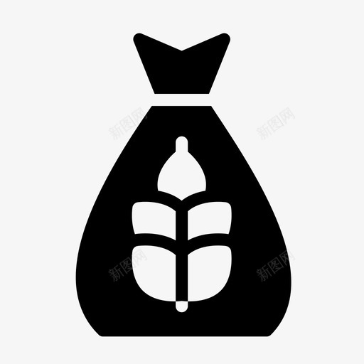 小麦袋地板谷物图标svg_新图网 https://ixintu.com 地板 小麦袋 袋子 谷物 食物线字形图标