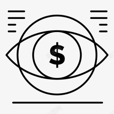 眼睛美元金融图标图标